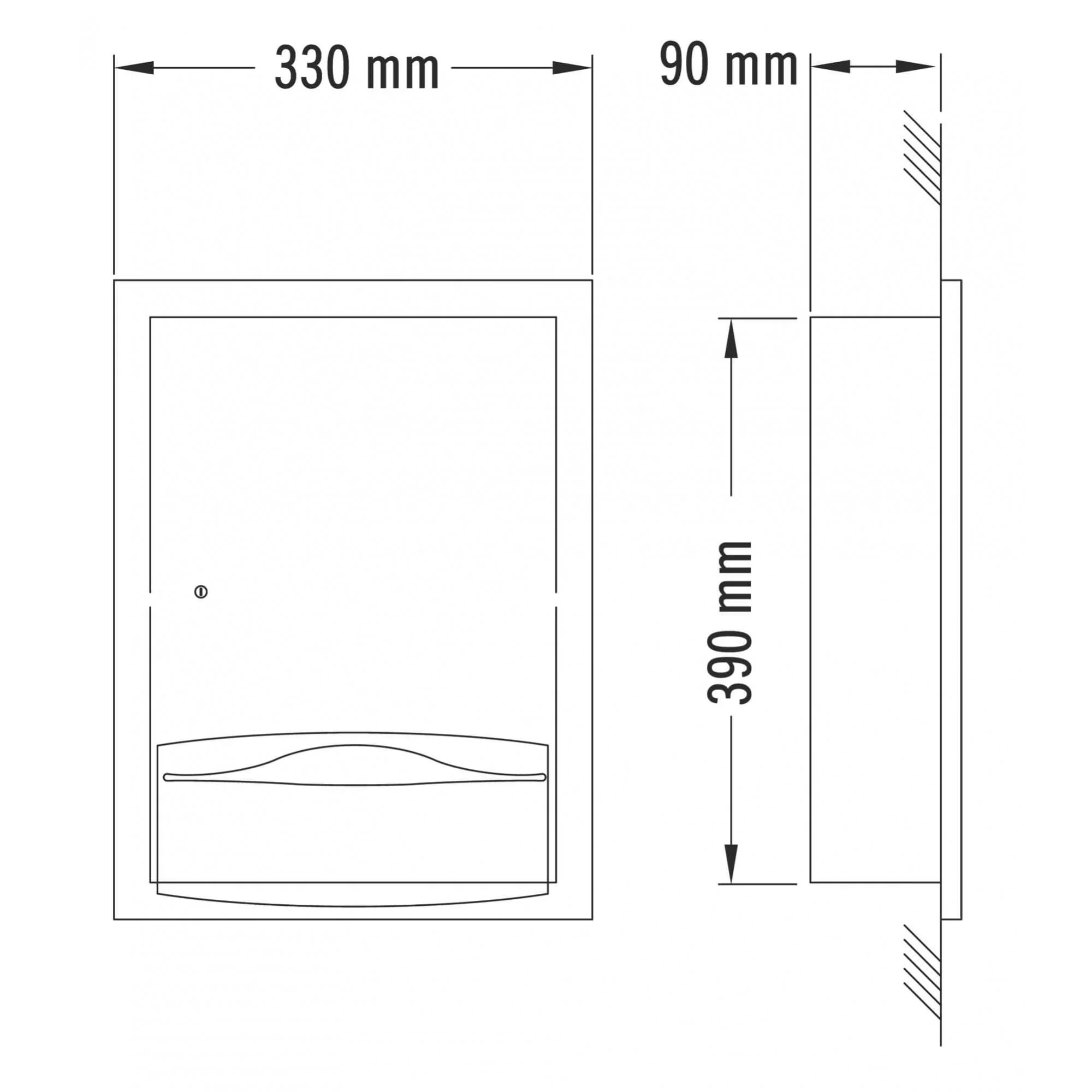 Mediclinics Recessed C/Z Fold Paper Towel Dispenser - Image 2