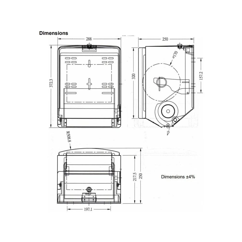 Mediclinics Surface Mounted Semi Automatic Paper Towel Dispenser - Image 2