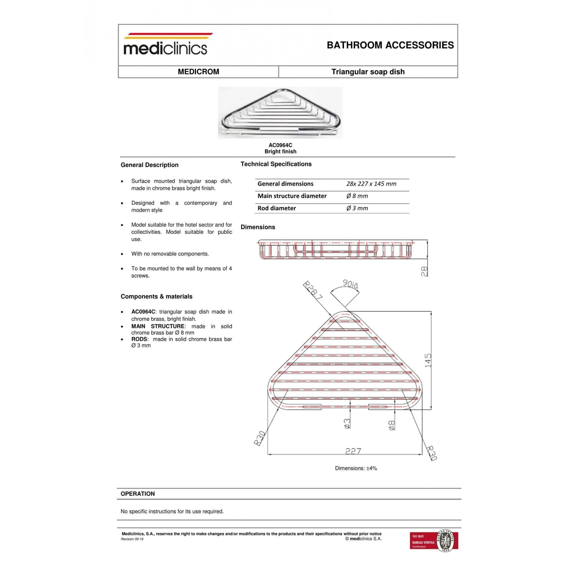 Mediclinics Triangular Soap Dish - Image 2