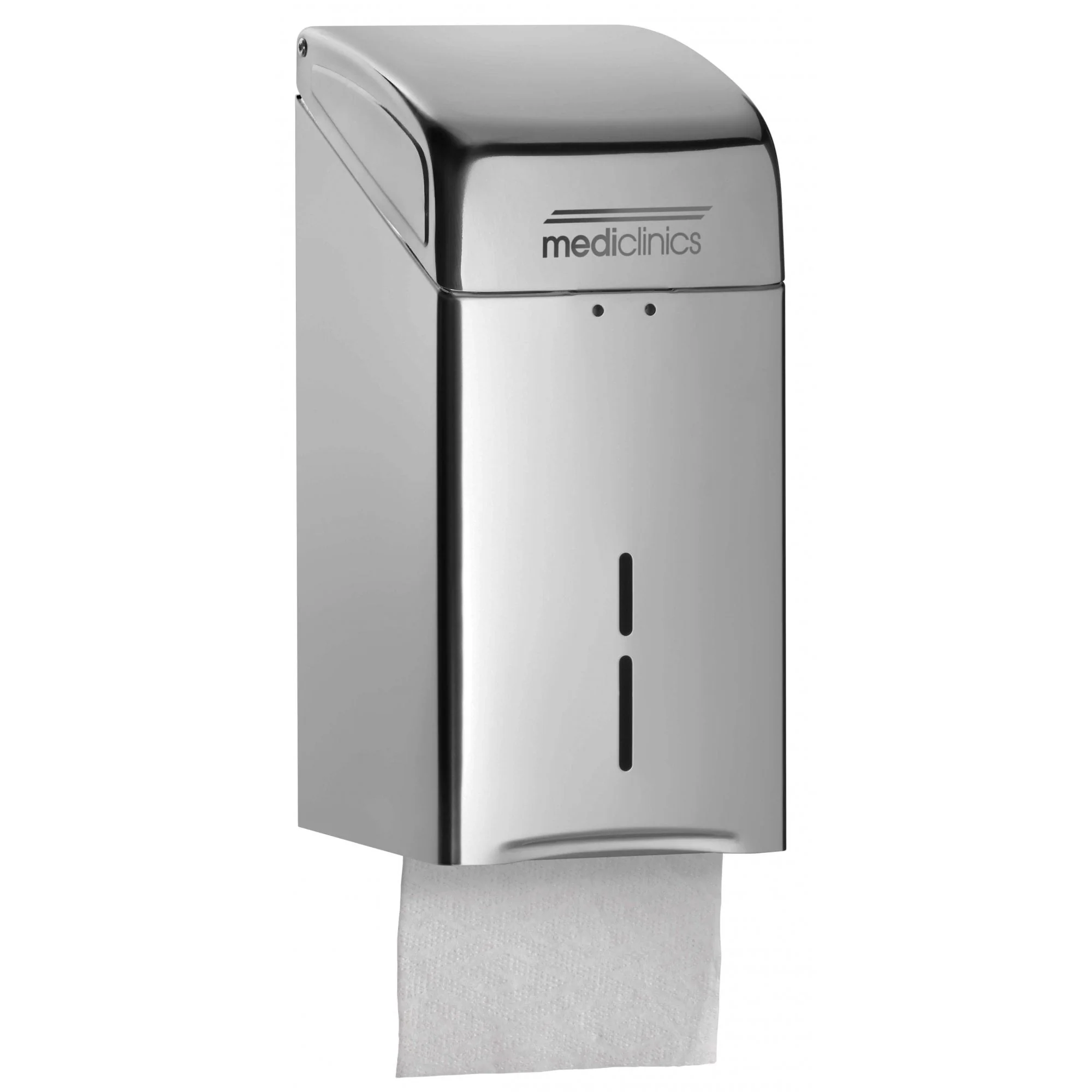 Mediclinics Wall Mounted Folded Toilet Tissue Vertical Dispenser - Image 2