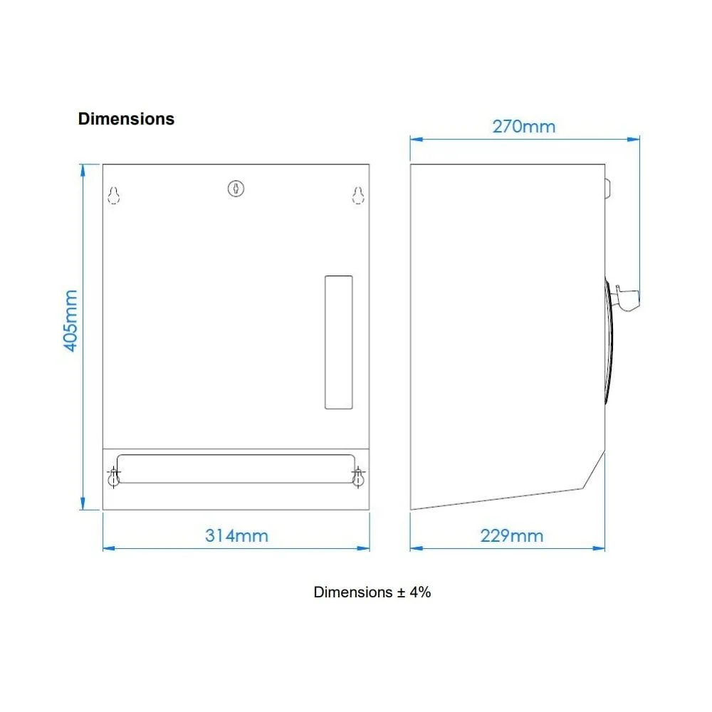 Mediclinics Wall Mounted Lever Operated Paper Towel Dispenser - Image 2