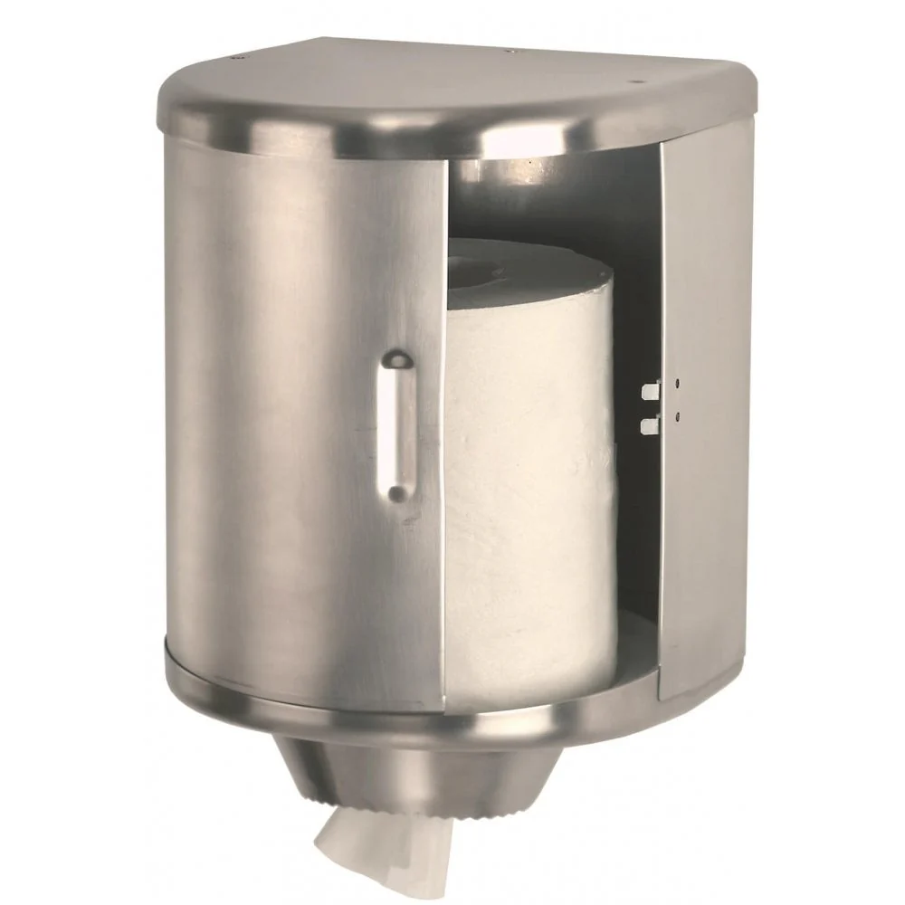 Mediclinics Wall Mounted Stainless Steel Centre Feed Roll Dispenser - Image 2