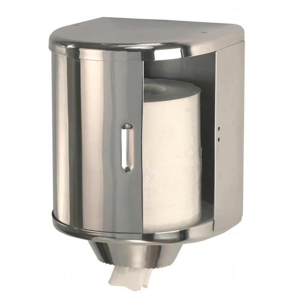 Mediclinics Wall Mounted Stainless Steel Centre Feed Roll Dispenser - Image 3