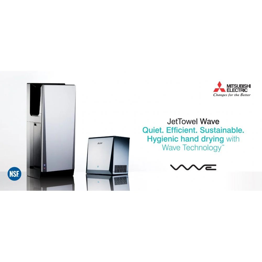 Mitsubishi Jet Towel Wave u02 Smart Hand Dryer - White - Image 3
