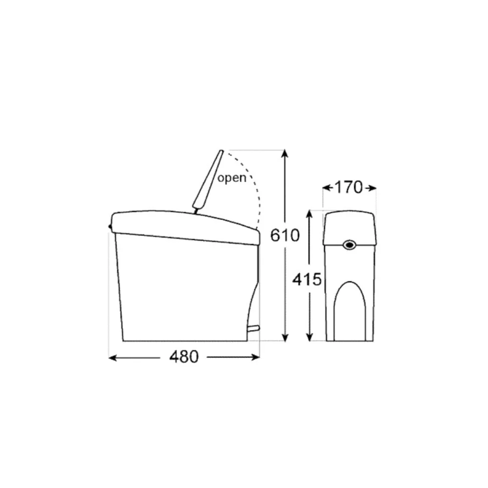 Pedal Operated Sanitary Disposal Bin - 20 Litres - Image 4