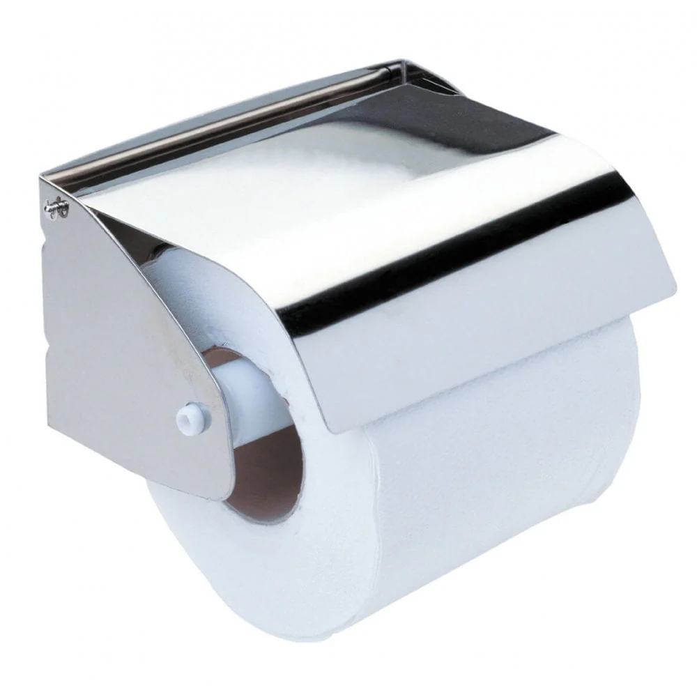 Single Toilet Roll Holder with Cover - Image 2