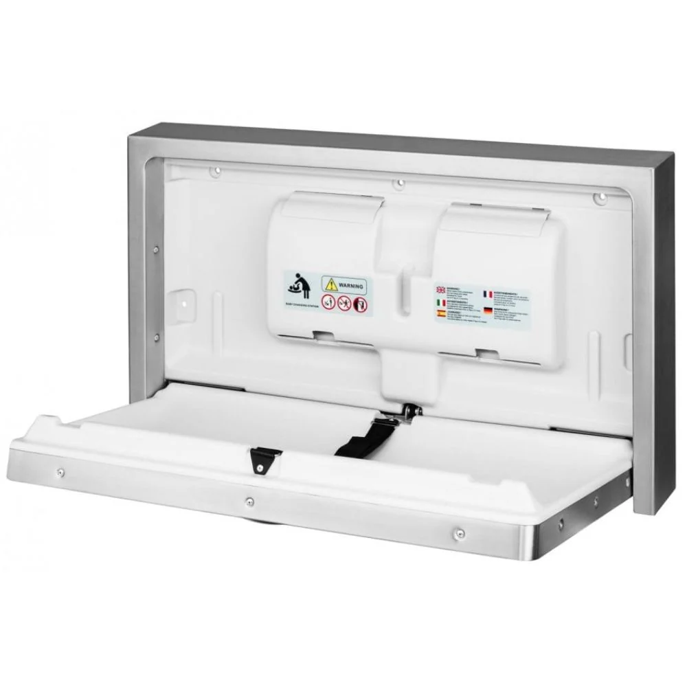 Stainless Steel Horizontal Surface-Mounted Baby Changing Station - Image 2