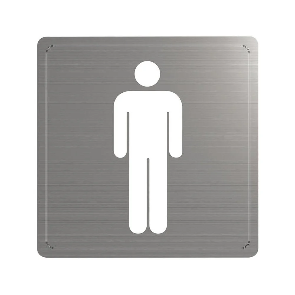 Stainless Steel Self-Adhesive Male Toilet Door Sign 510152S
