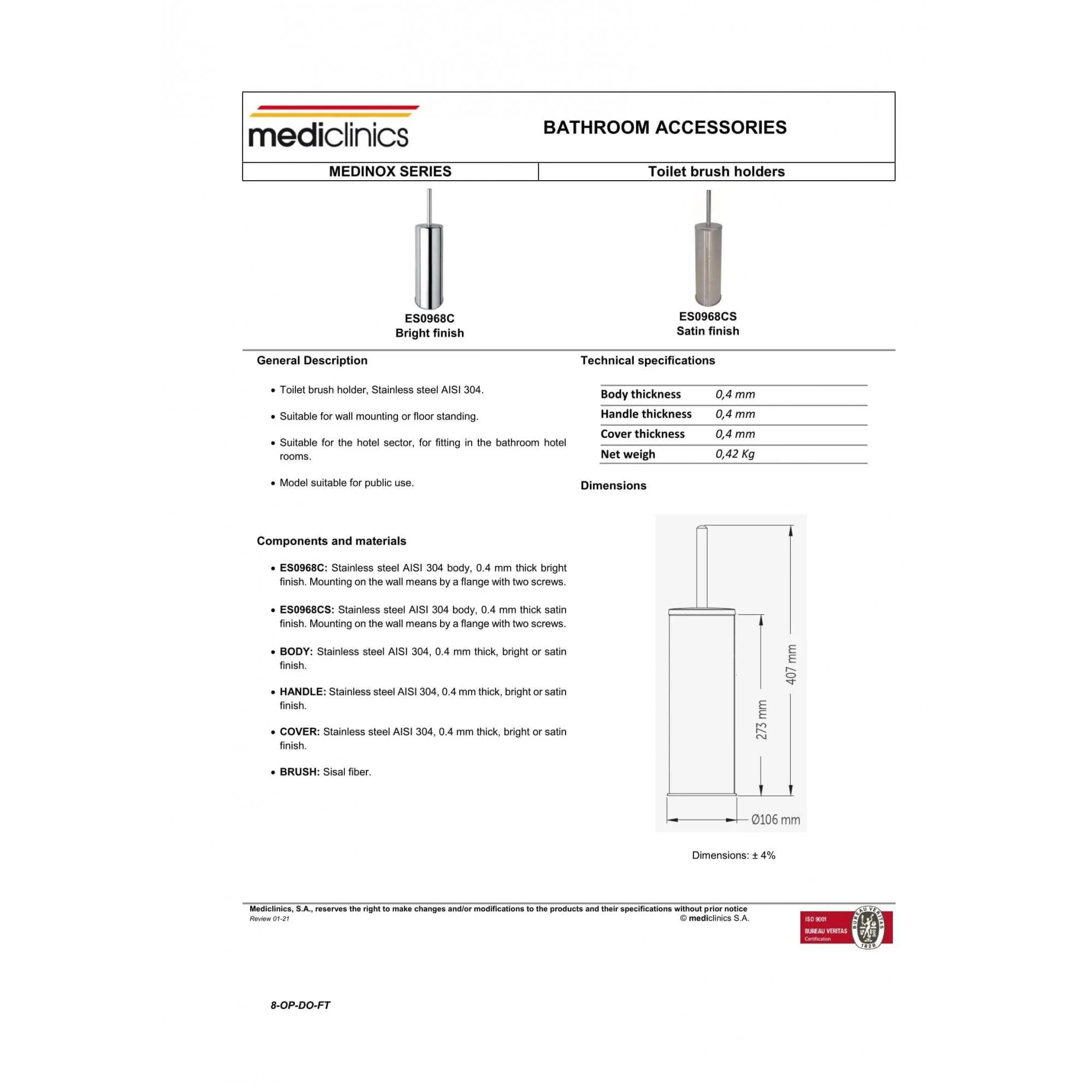 Stainless Steel Toilet Brush Holder - Image 3