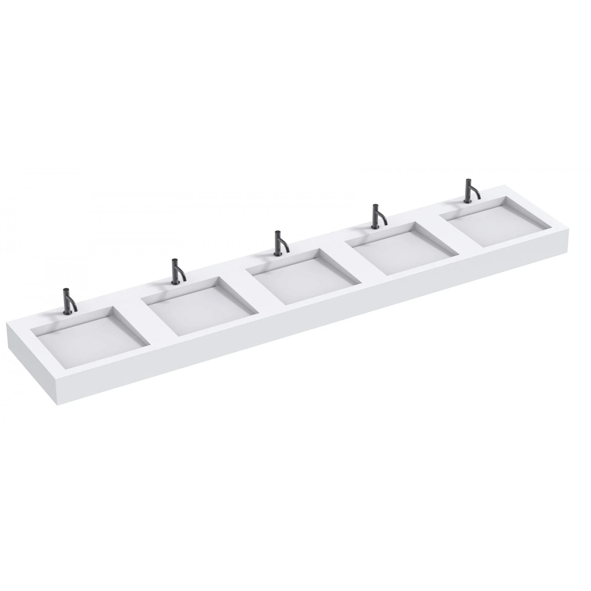 The Monolith M+ or L+ Series Wall Mounted Wash Basin L.3000mm (450 or 600mm Depth)