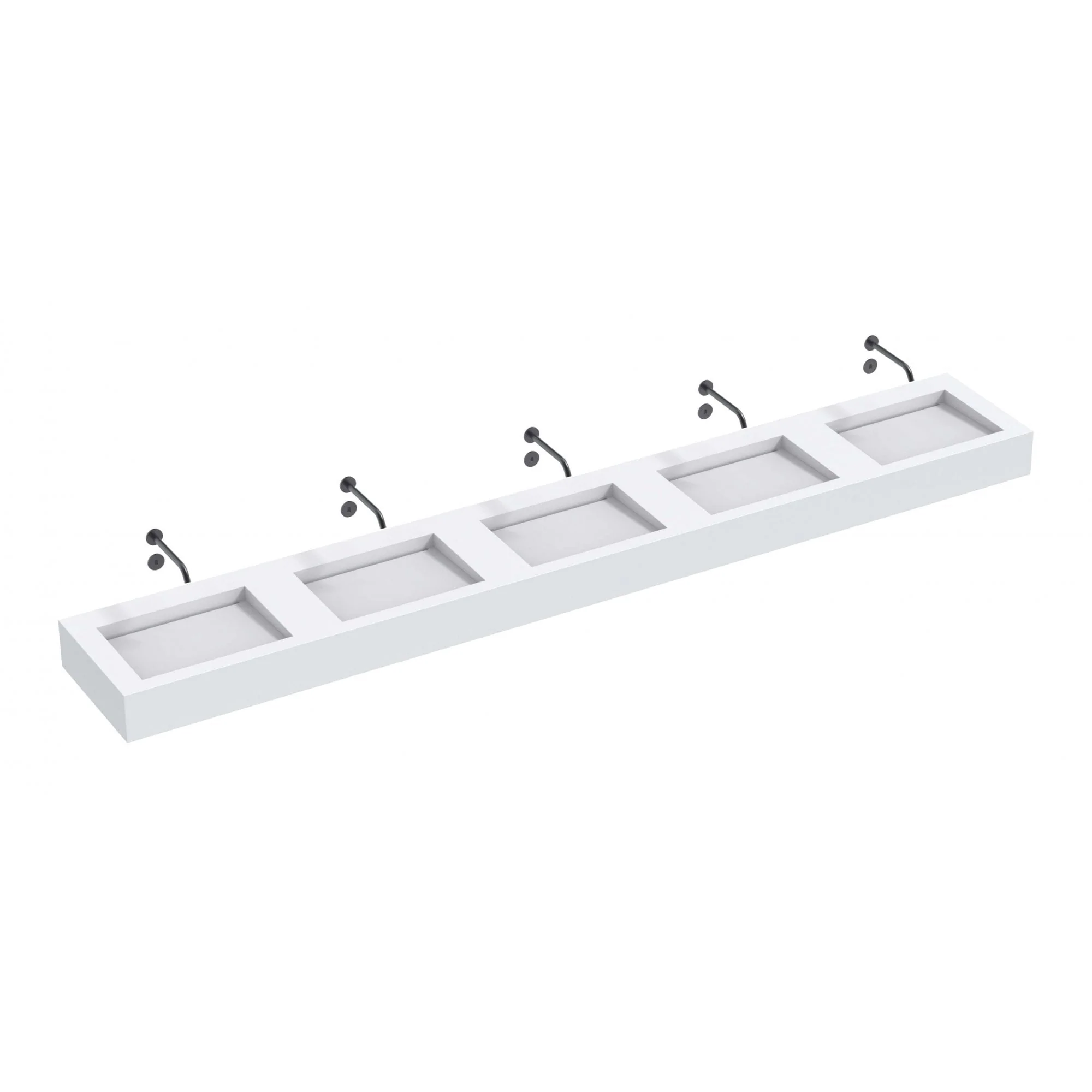 The Monolith M+ or L+ Series Wall Mounted Wash Basin L.3000mm (450 or 600mm Depth) - Image 2