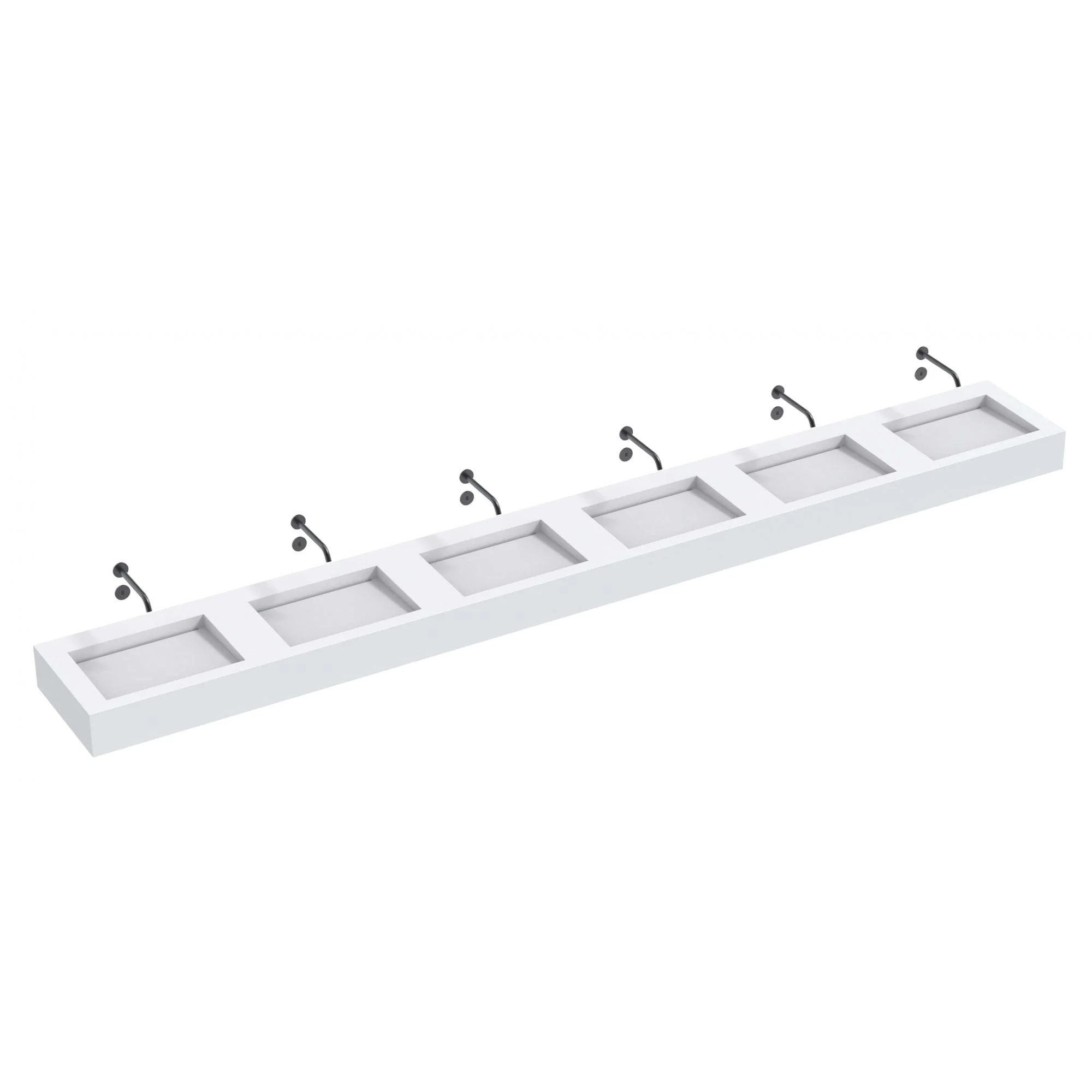 The Monolith M+ or L+ Series Wall Mounted Wash Basin L.3600mm (450 or 600mm Depth) - Image 2