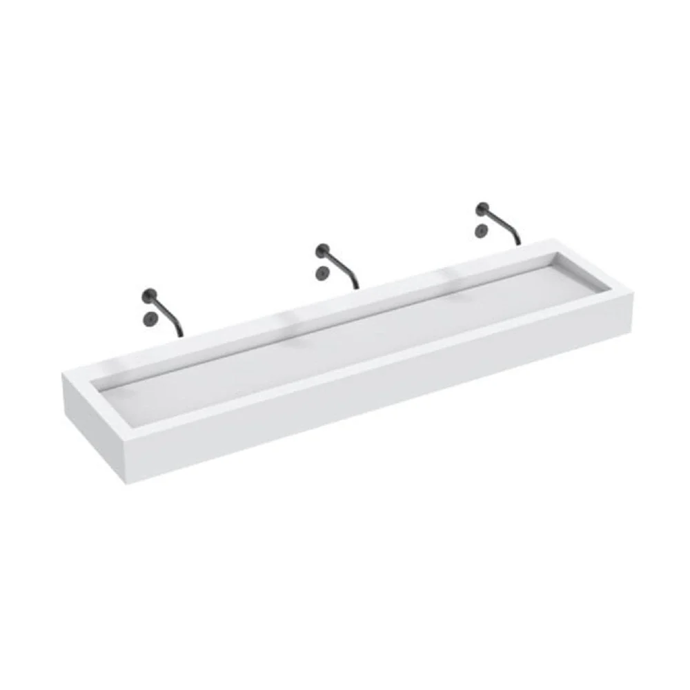The Monolith S, M or L Series Wall Mounted Wash Basin L.1800mm (300, 450 or 600mm Depth) - Image 2
