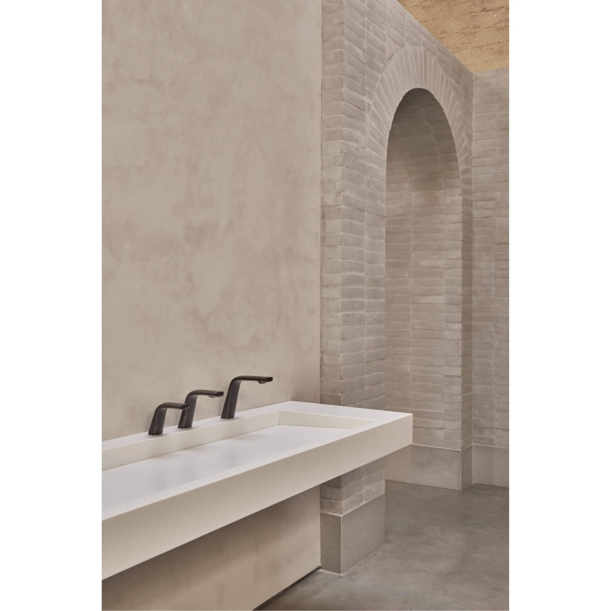 The Monolith S, M or L Series Wall Mounted Wash Basin L.1800mm (300, 450 or 600mm Depth) - Image 9