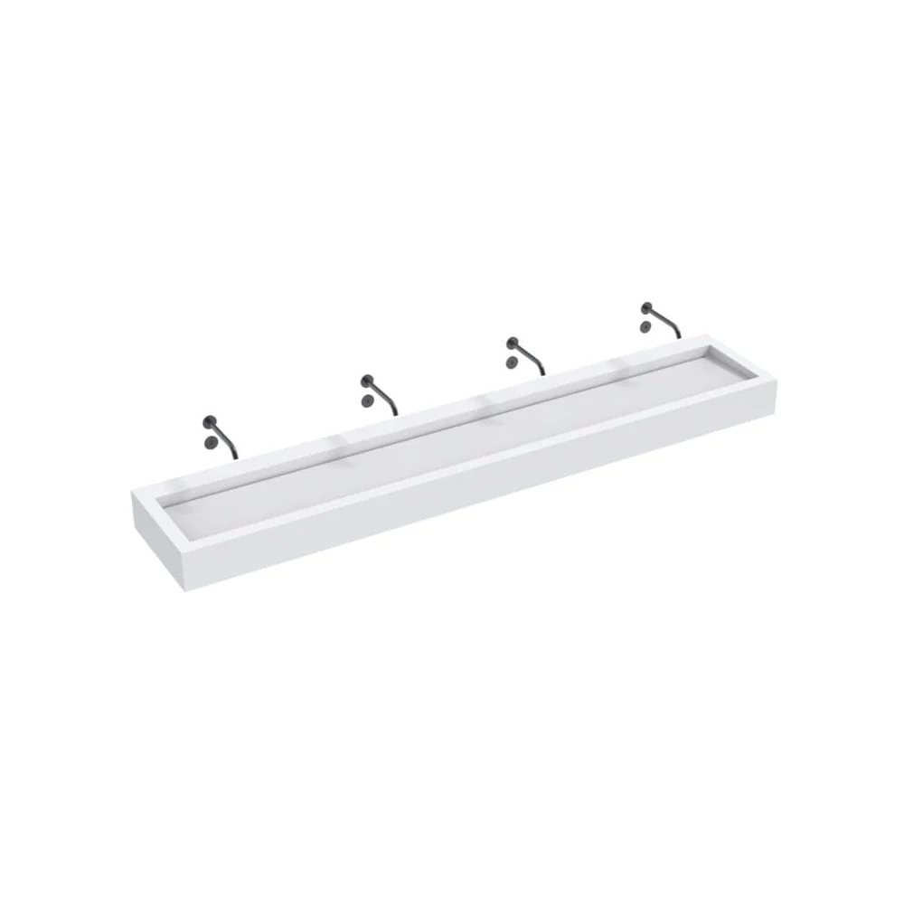 The Monolith S, M or L Series Wall Mounted Wash Basin L.2400mm (300, 450 or 600mm Depth) - Image 2