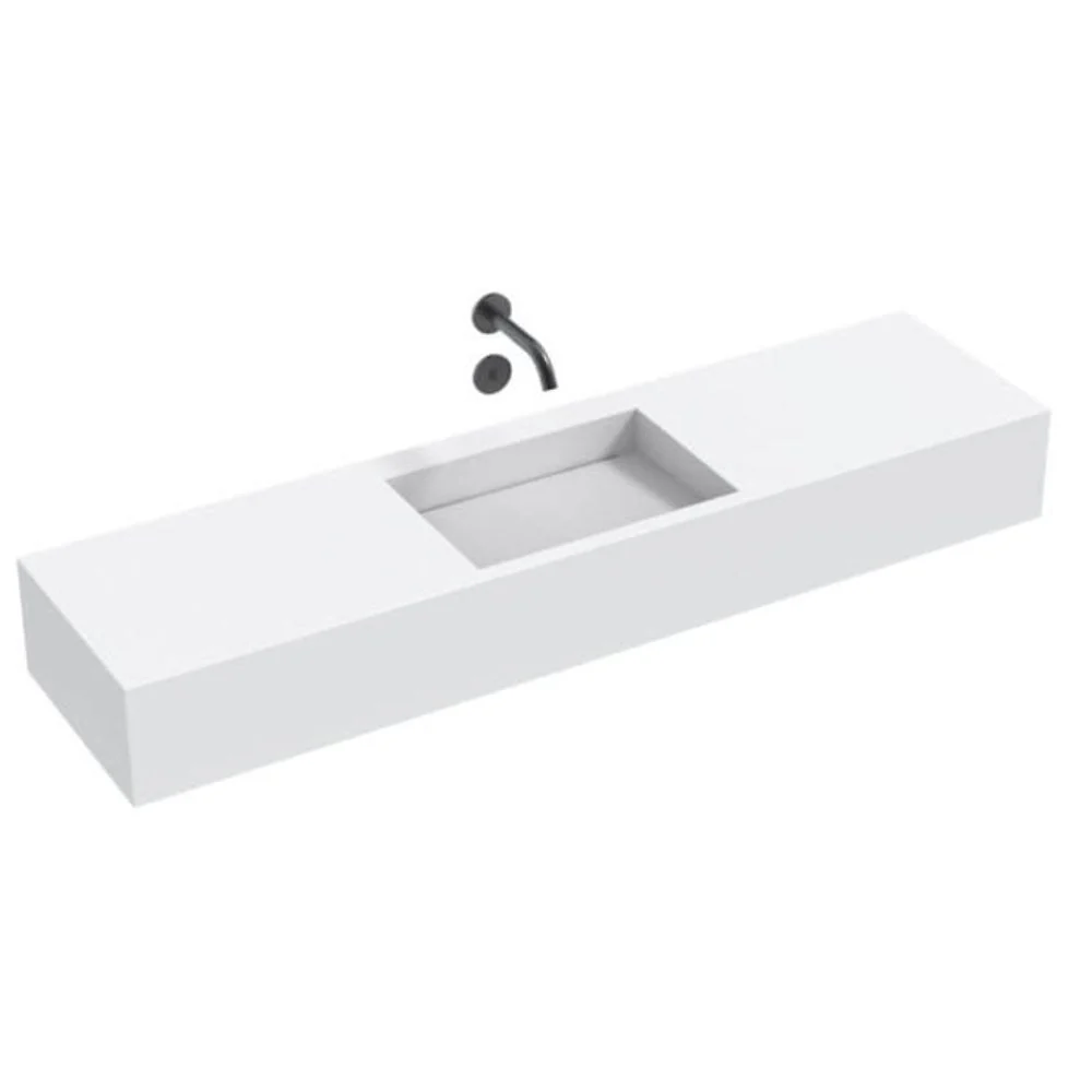 The Monolith S+ Series Wall Mounted Wash Basin With Large Vanity Area 1200x300