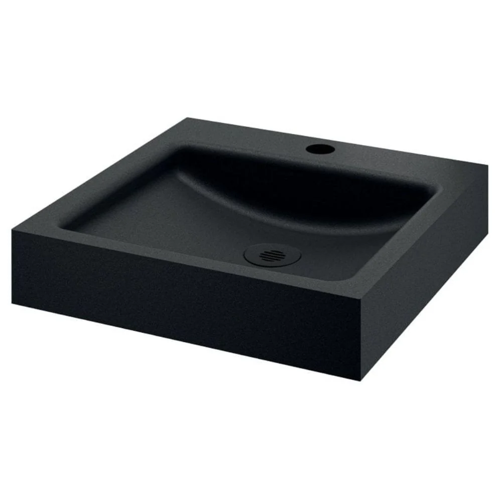 UNITO 395x405 Wall Mounted Stainless Steel Basin with Ø35 Centre Tap Hole 121830 / 121830BK - Image 2