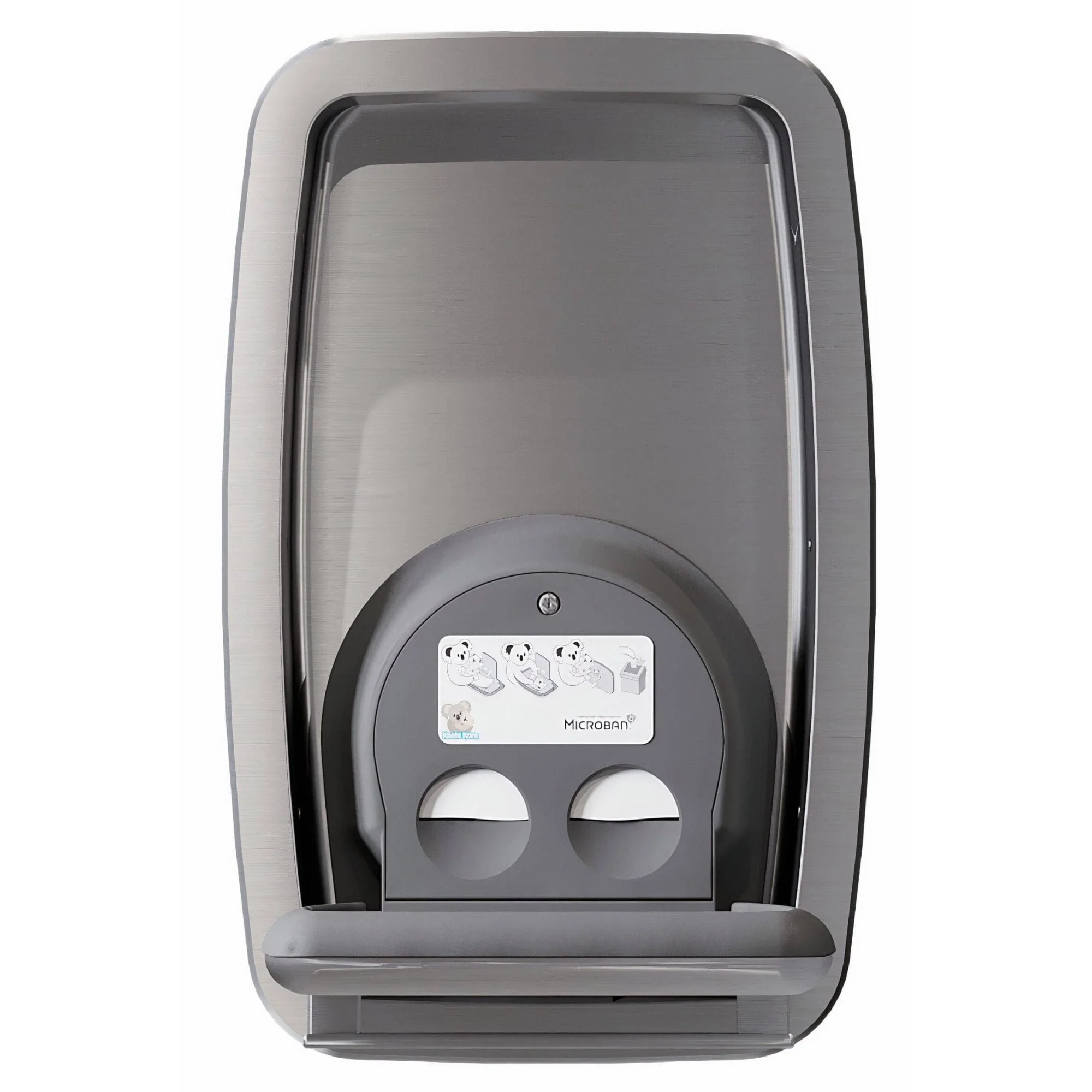 KB311-SSRE-EN Vertical Stainless Steel Recessed-Mounted Baby Changing Station - Image 5