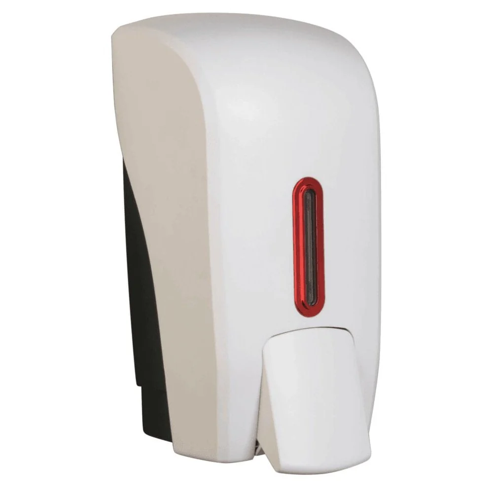 Vivo Halo Series ABS Plastic 1L Satin White Liquid Soap Dispenser - Image 3