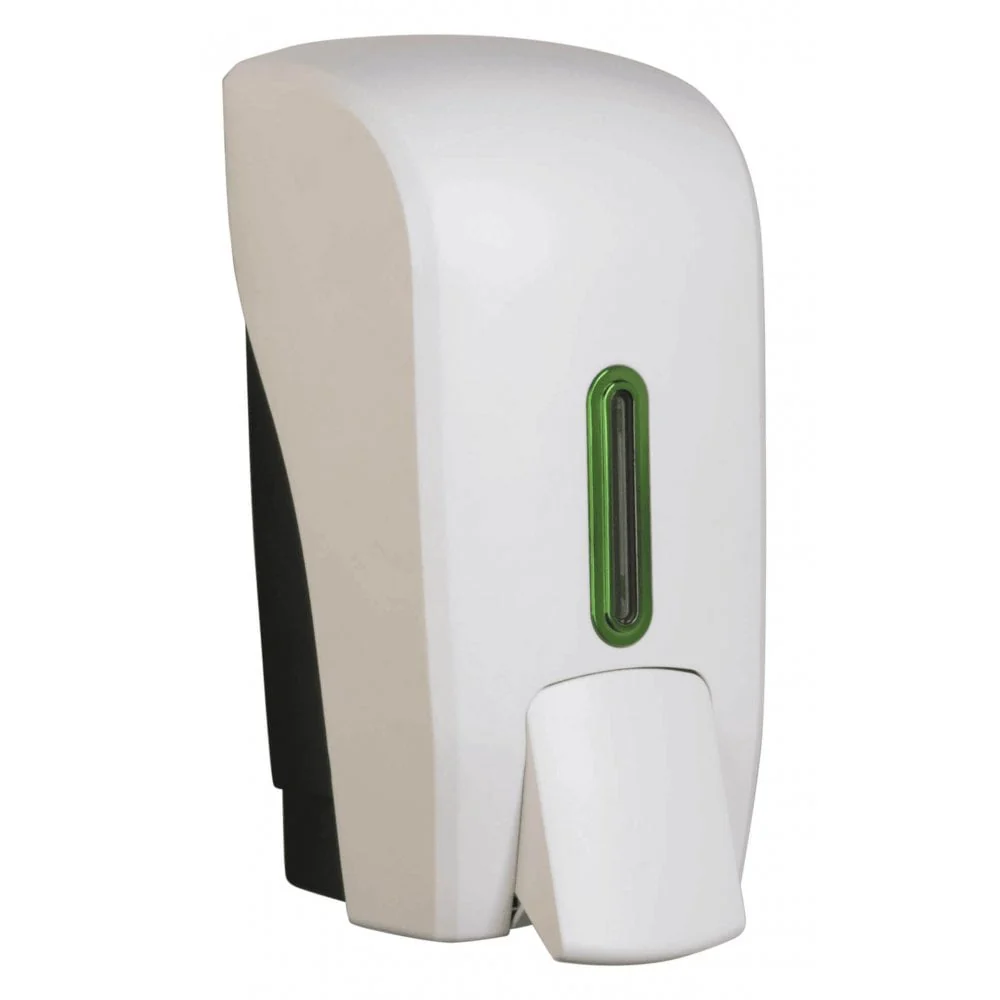 Vivo Halo Series ABS Plastic 1L Satin White Liquid Soap Dispenser - Image 8