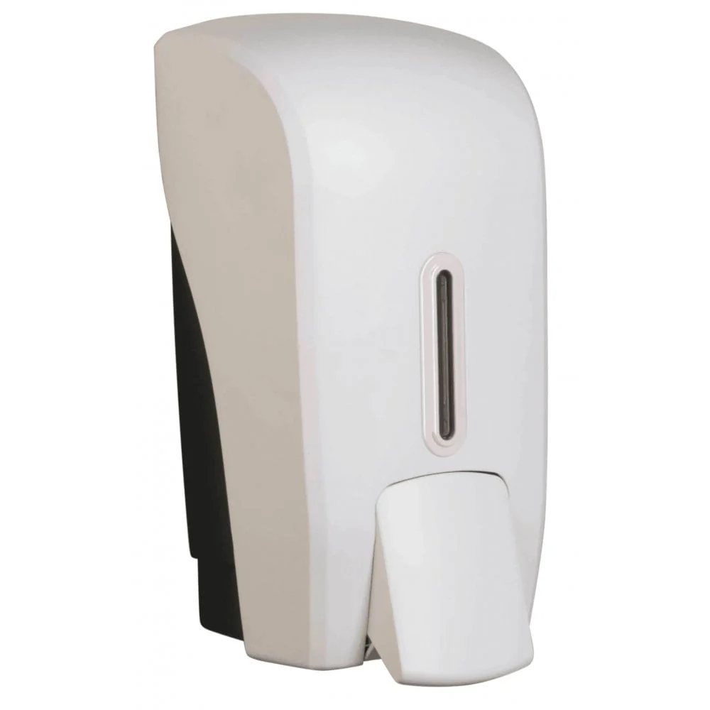 Vivo Halo Series ABS Plastic 1L Satin White Liquid Soap Dispenser - Image 9