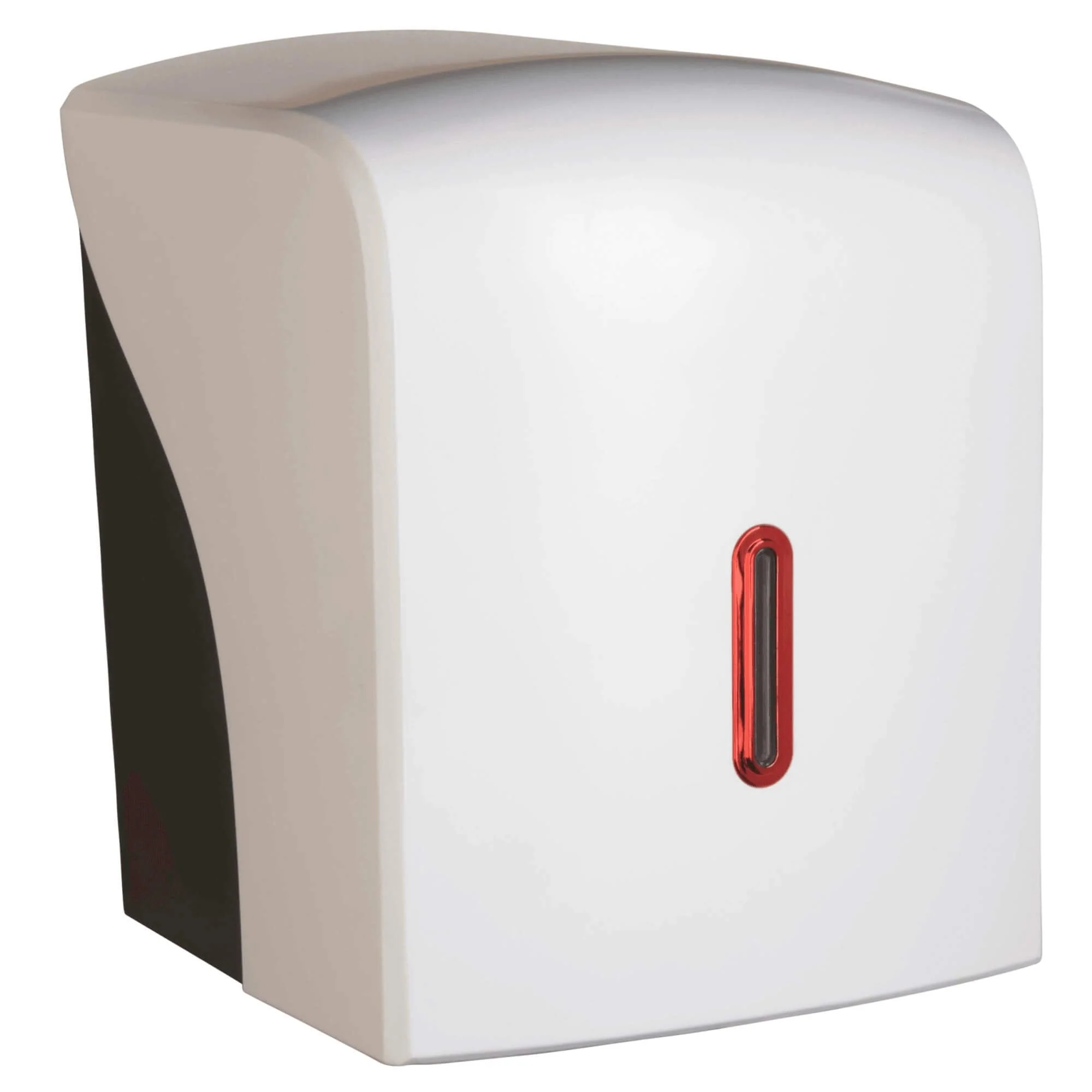 Vivo Halo Series ABS Plastic Centre Feed Satin White Paper Towel Dispenser - Image 2