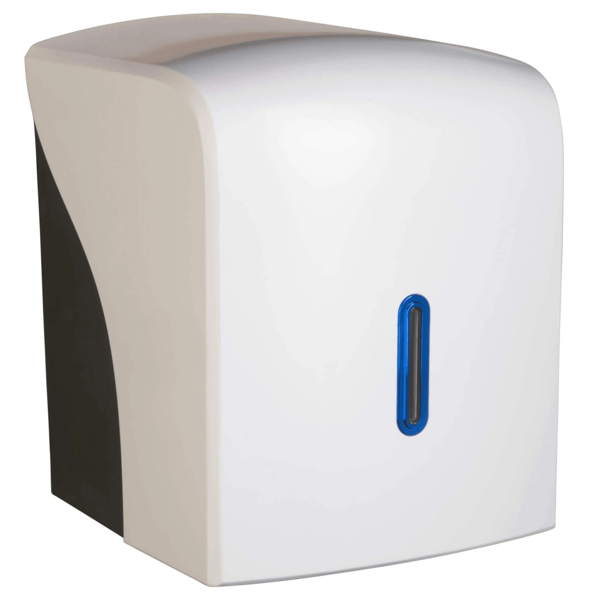 Vivo Halo Series ABS Plastic Centre Feed Satin White Paper Towel Dispenser - Image 3