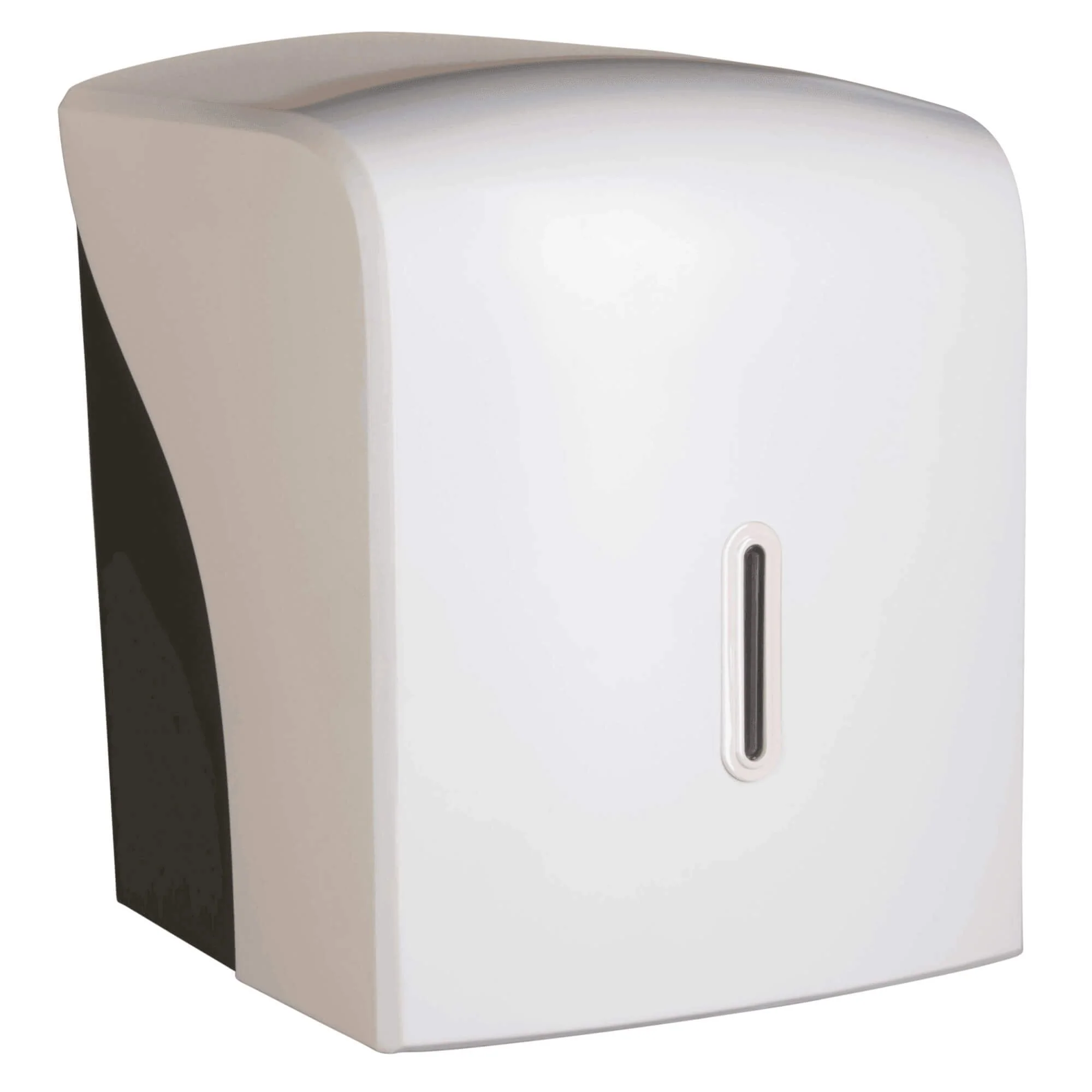 Vivo Halo Series ABS Plastic Centre Feed Satin White Paper Towel Dispenser - Image 4