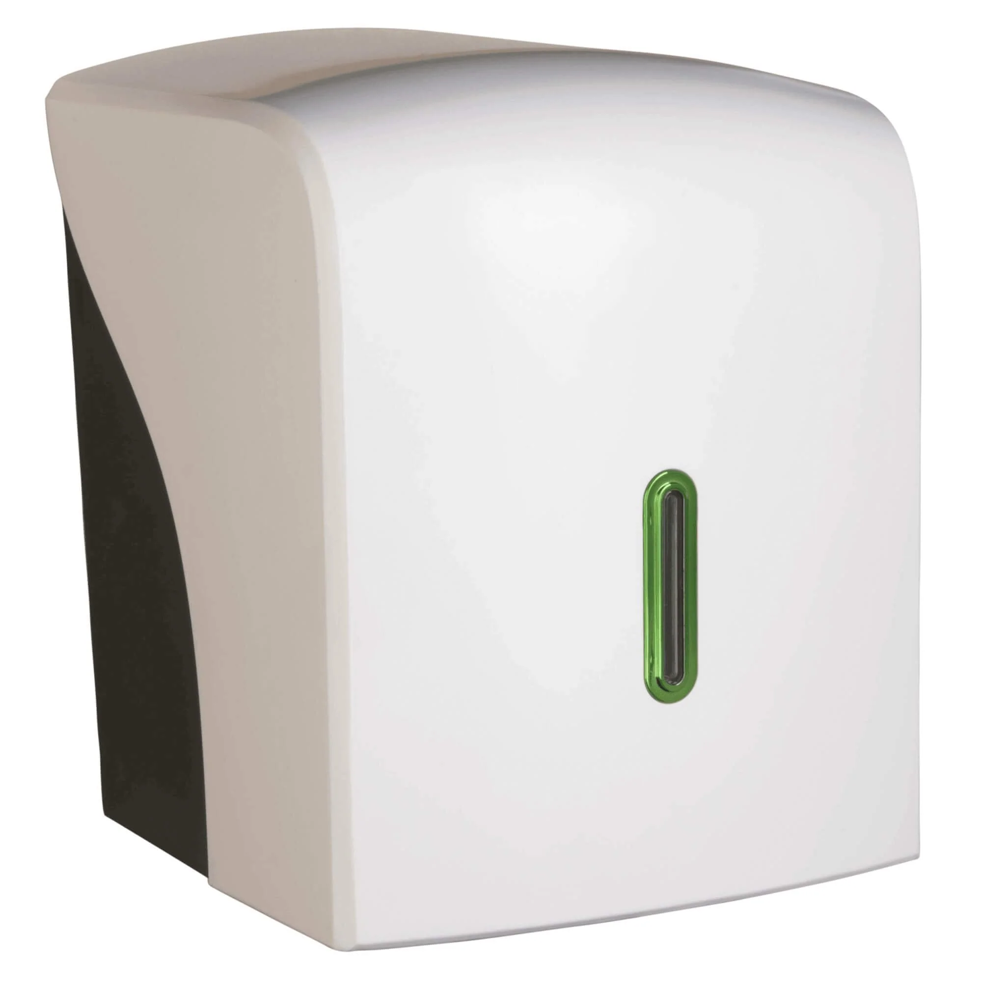 Vivo Halo Series ABS Plastic Centre Feed Satin White Paper Towel Dispenser - Image 5
