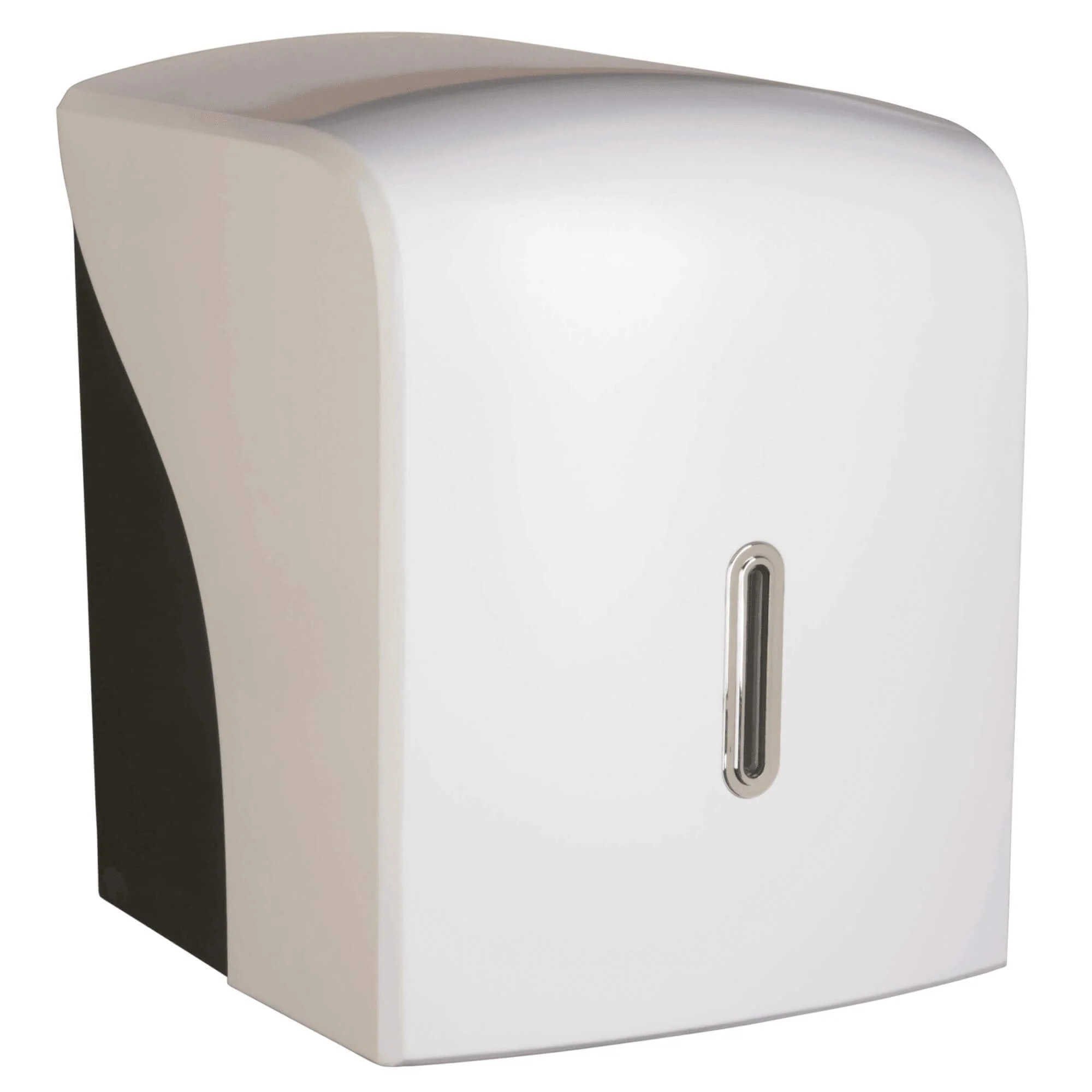 Vivo Halo Series ABS Plastic Centre Feed Satin White Paper Towel Dispenser - Image 7