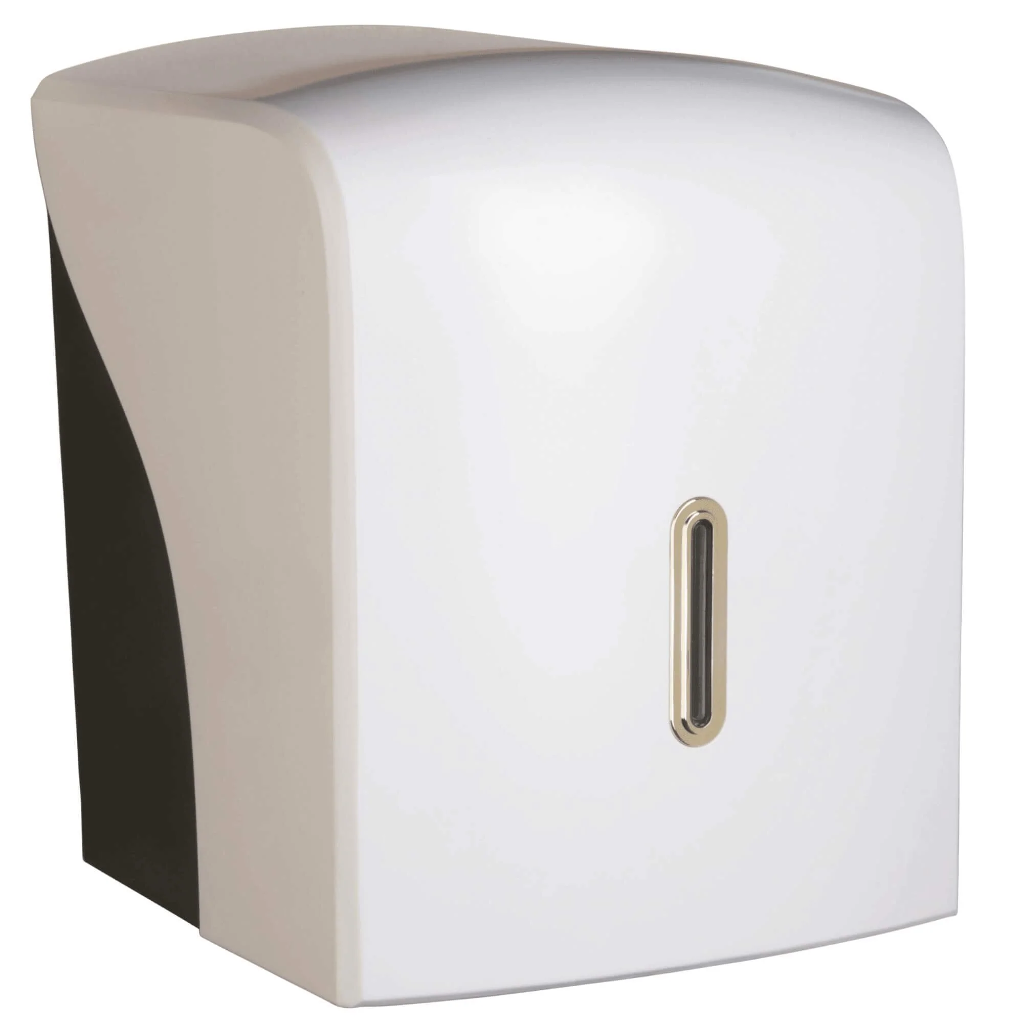 Vivo Halo Series ABS Plastic Centre Feed Satin White Paper Towel Dispenser - Image 8