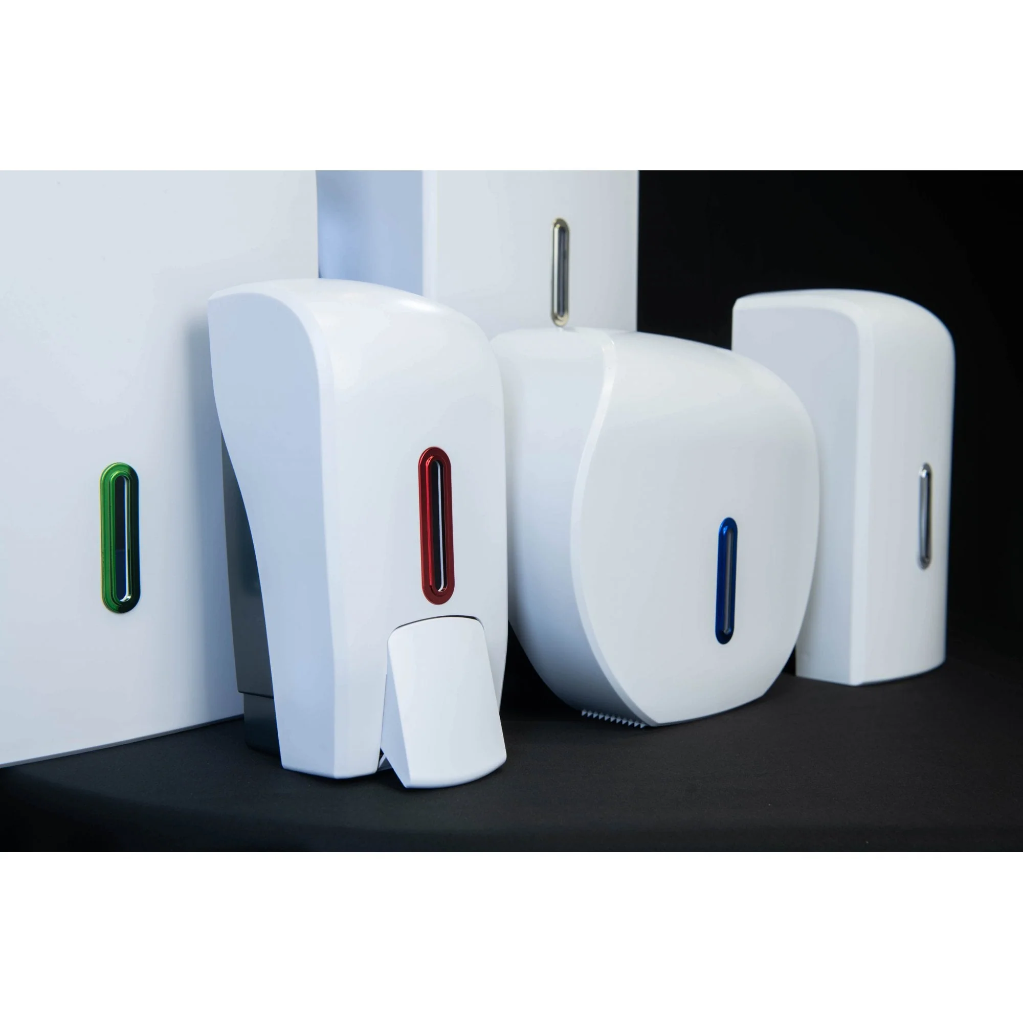 Vivo Halo Series ABS Plastic Satin White Multi Flat Toilet Paper Dispenser - Image 5