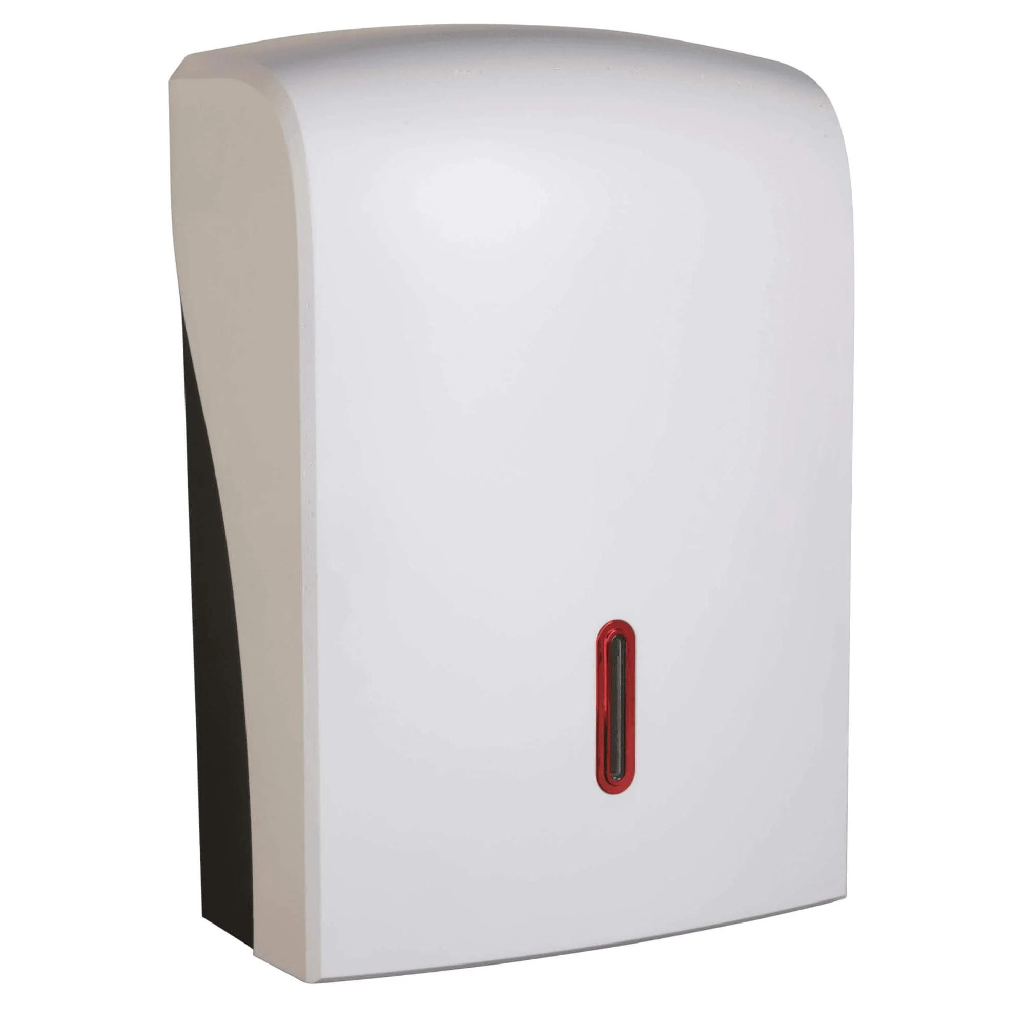 Vivo Halo Series ABS Plastic Satin White Paper Towel Dispenser - Image 2