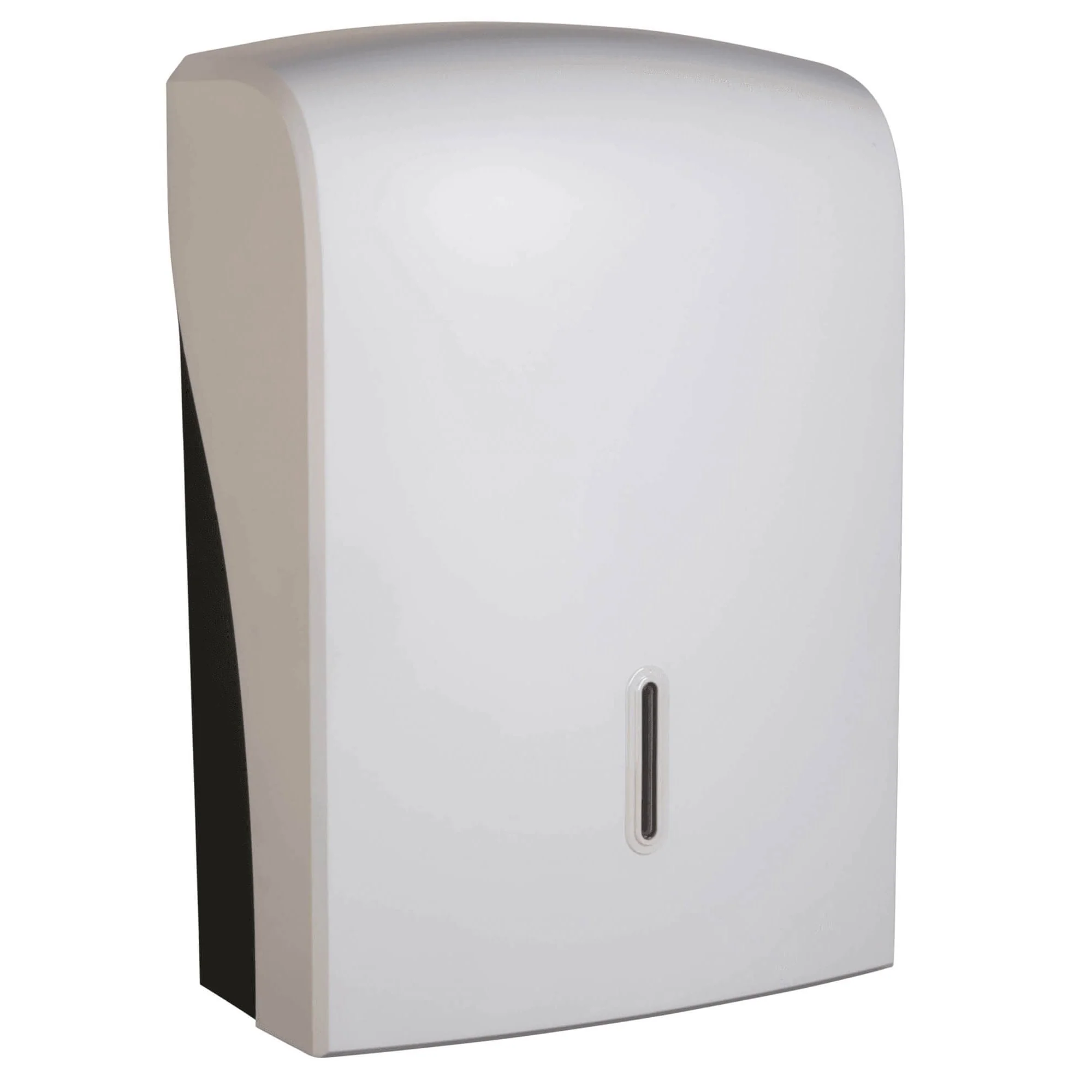 Vivo Halo Series ABS Plastic Satin White Paper Towel Dispenser - Image 3