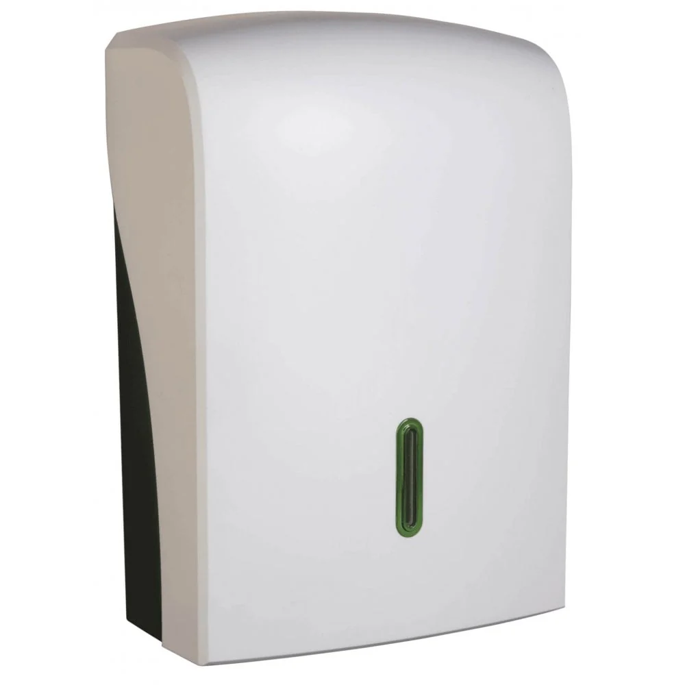 Vivo Halo Series ABS Plastic Satin White Paper Towel Dispenser - Image 4