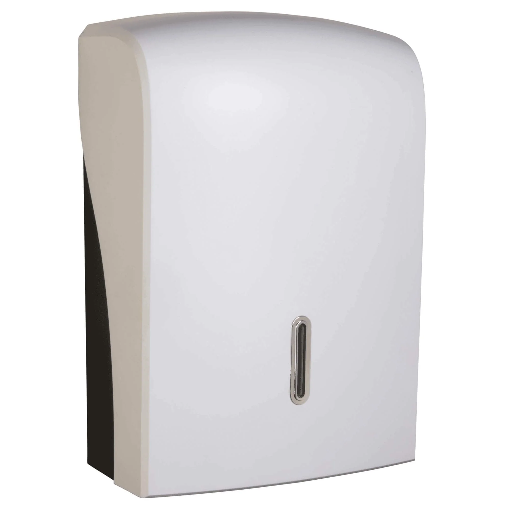 Vivo Halo Series ABS Plastic Satin White Paper Towel Dispenser - Image 9